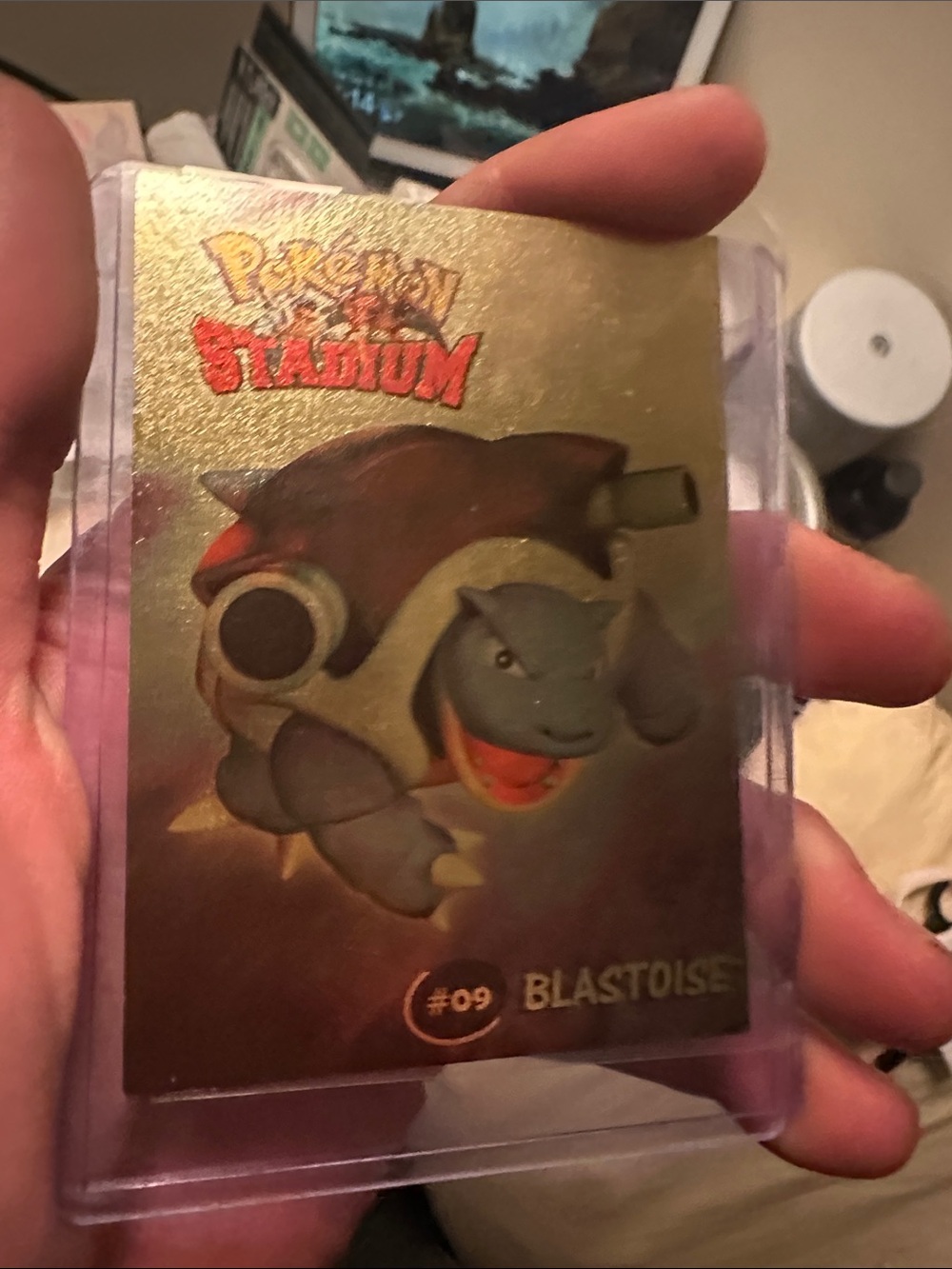 Pokemon Stadium Blastoise #9 Gold Foil Danone vintage collectable Promo Card